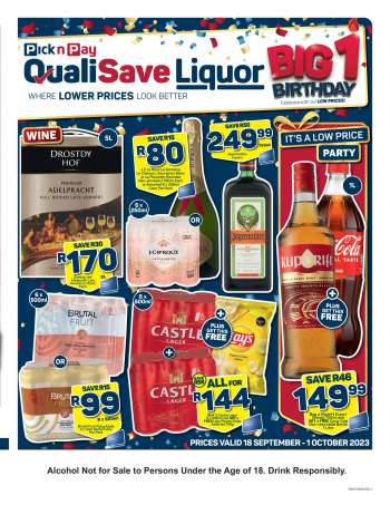 Pick n Pay QualiSave catalogue  - 18/09/2023 - 01/10/2023.