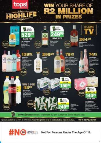 TOPS at SPAR catalogue  - 19/09/2023 - 01/10/2023.