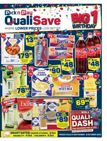 Pick n Pay QualiSave catalogue  - 21/09/2023 - 08/10/2023.
