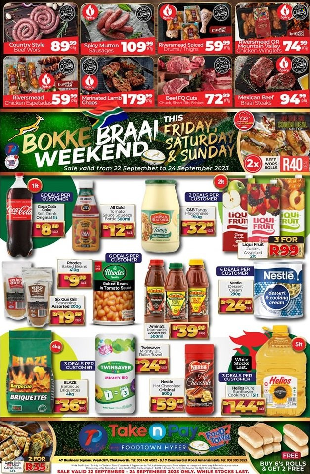 Take n Pay specials - 22/09/2023 - 24/09/2023. Page 1