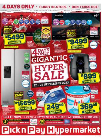 Pick n Pay Hypermarket catalogue  - 22/09/2023 - 25/09/2023.