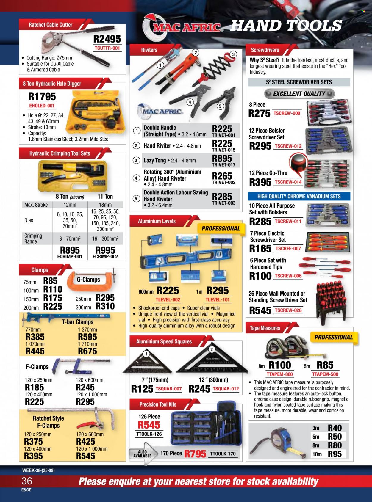 Adendorff Machinery Mart specials. Page 38