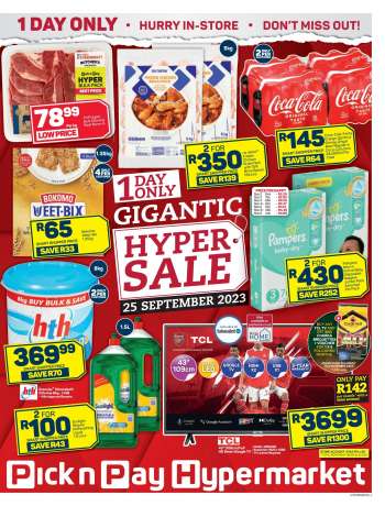 Pick n Pay Hypermarket catalogue  - 25/09/2023 - 25/09/2023.