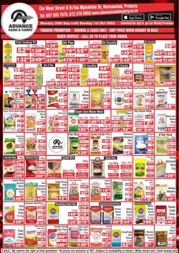 Advance Cash & Carry catalogue  - 25/09/2023 - 01/10/2023.