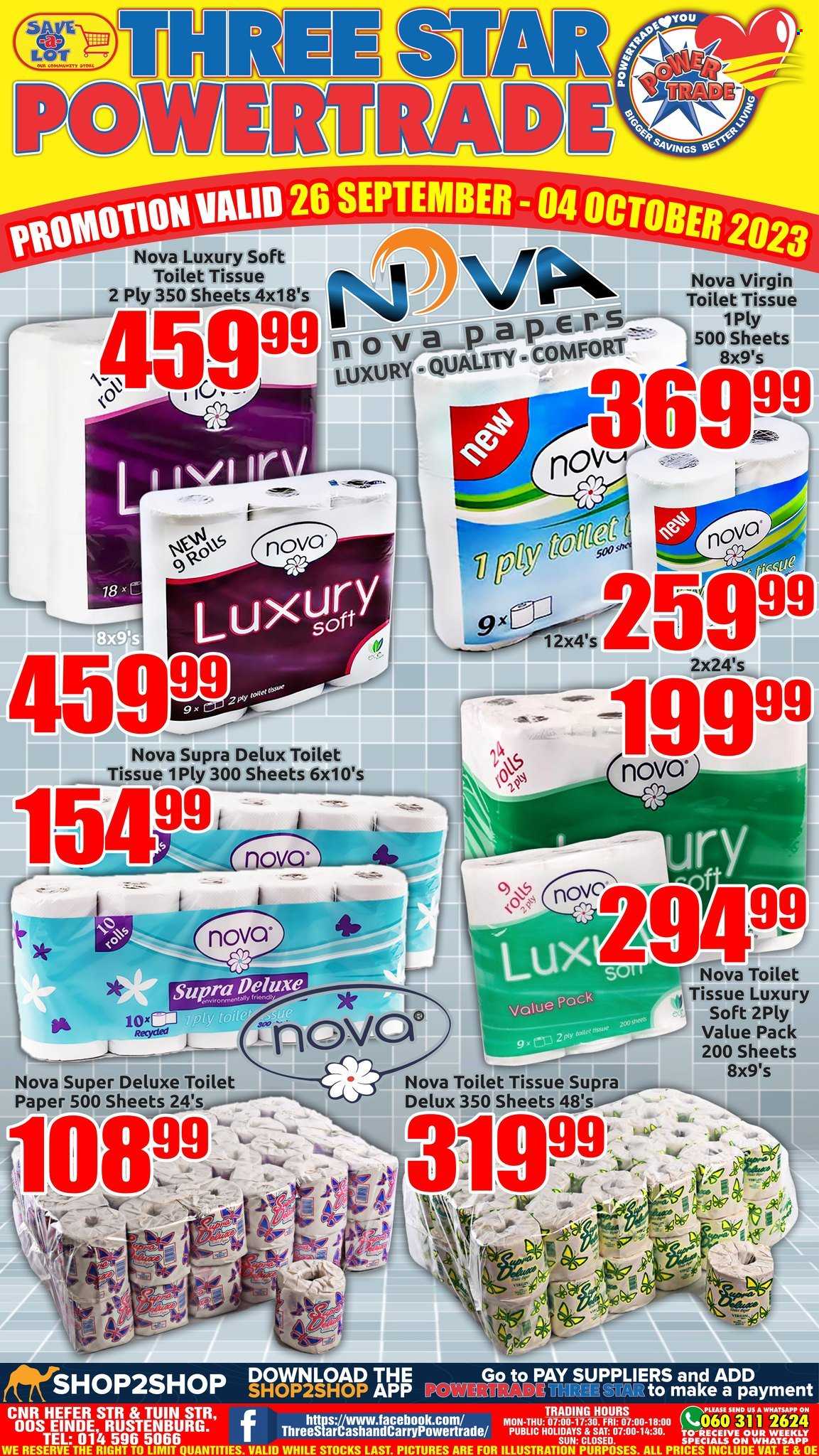 Three Star Cash and Carry specials - 26/09/2023 - 04/10/2023. Page 1