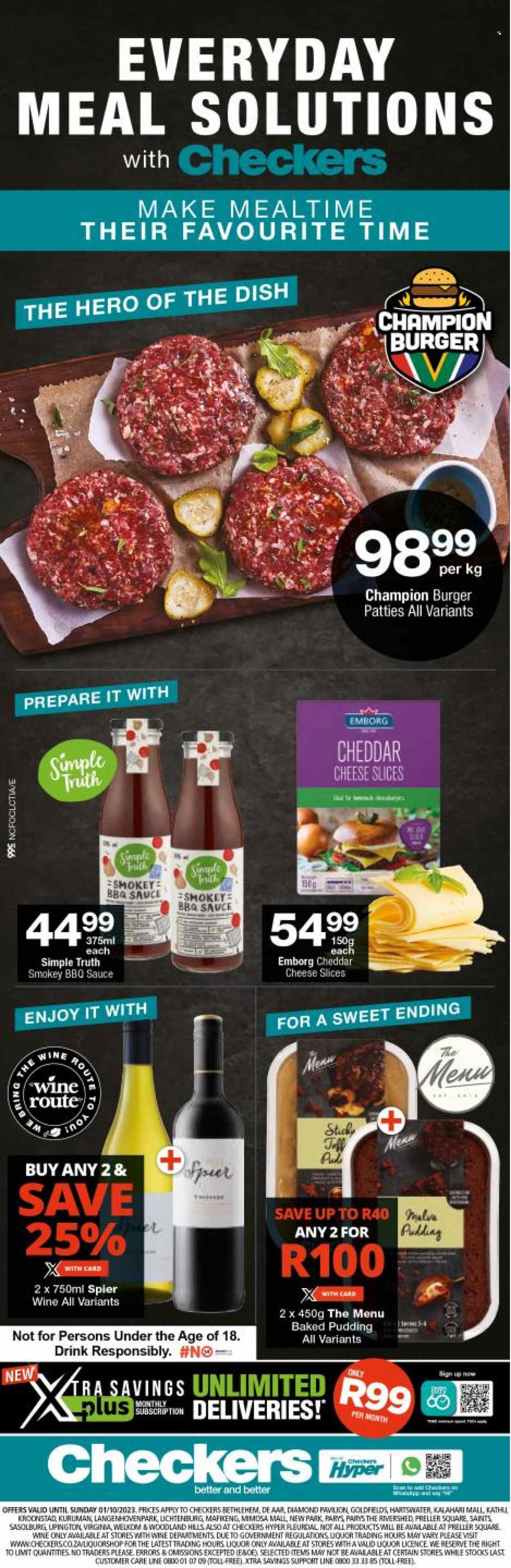 Checkers specials - 28/09/2023 - 01/10/2023. Page 1