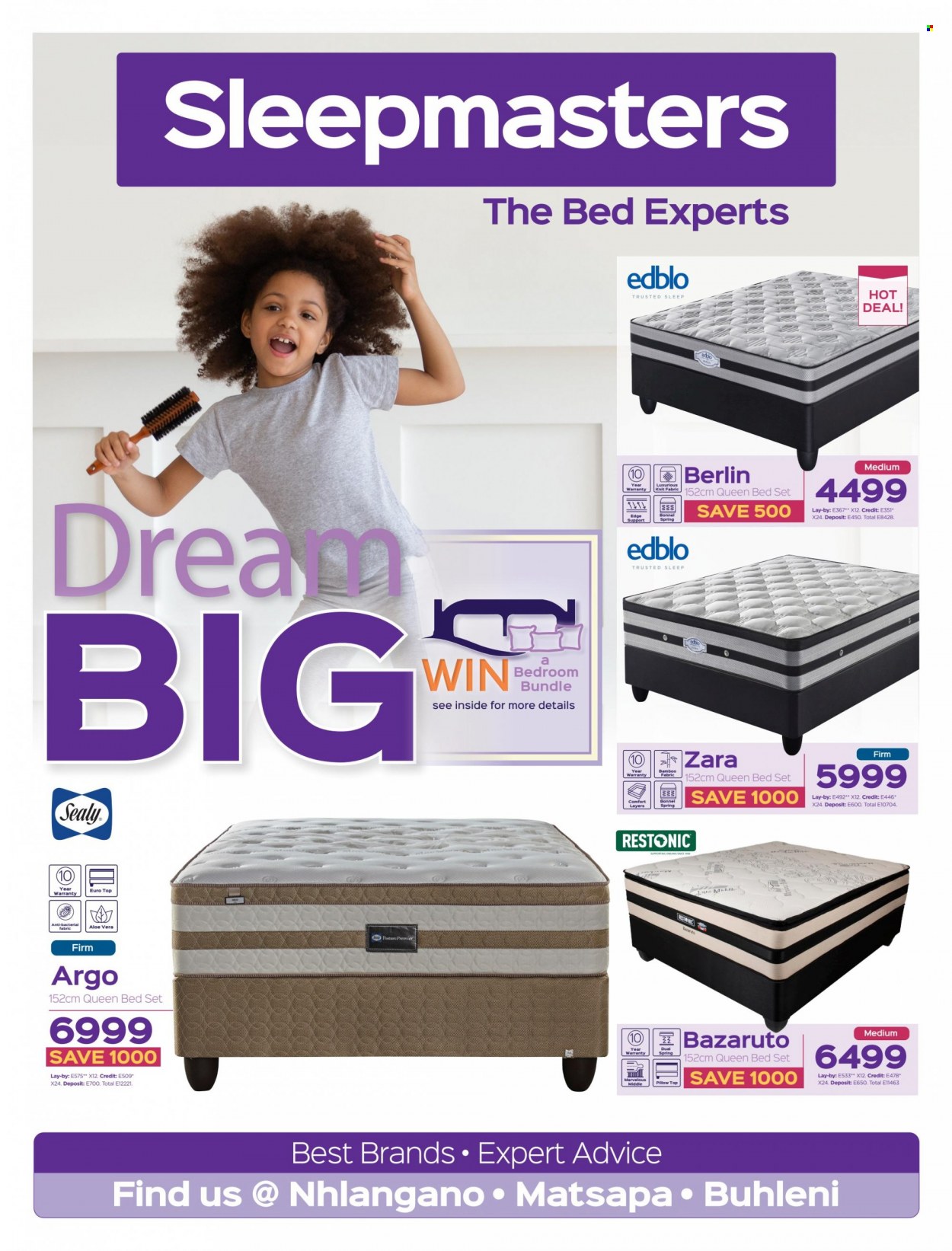Sleepmasters specials - 01/10/2023 - 12/11/2023. Page 1