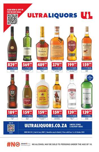Ultra Liquors catalogue  - 01/10/2023 - 16/10/2023.