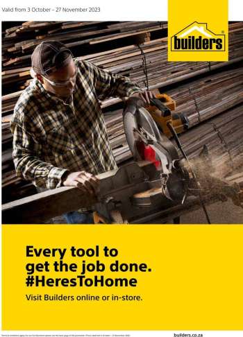 Builders catalogue  - 03/10/2023 - 27/11/2023.