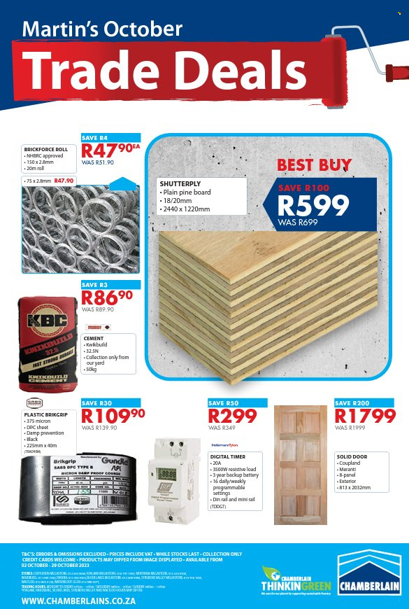 Chamberlain specials - 02/10/2023 - 29/10/2023. Page 2