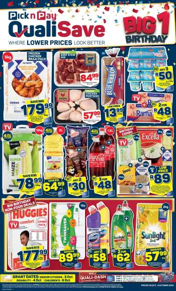 Pick n Pay QualiSave catalogue  - 05/10/2023 - 08/10/2023.