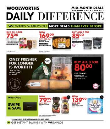 Woolworths catalogue  - 09/10/2023 - 22/10/2023.