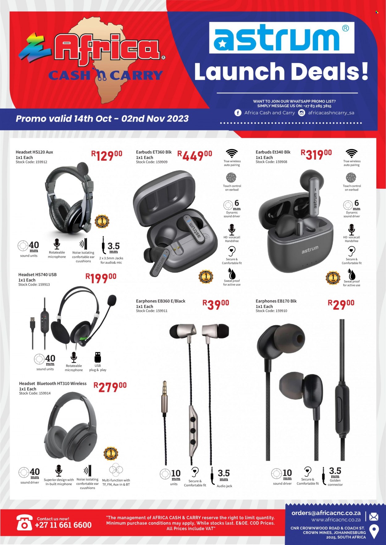 Africa Cash & Carry specials - 14/10/2023 - 02/11/2023. Page 1
