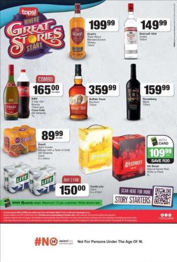TOPS at SPAR catalogue  - 19/10/2023 - 22/10/2023.