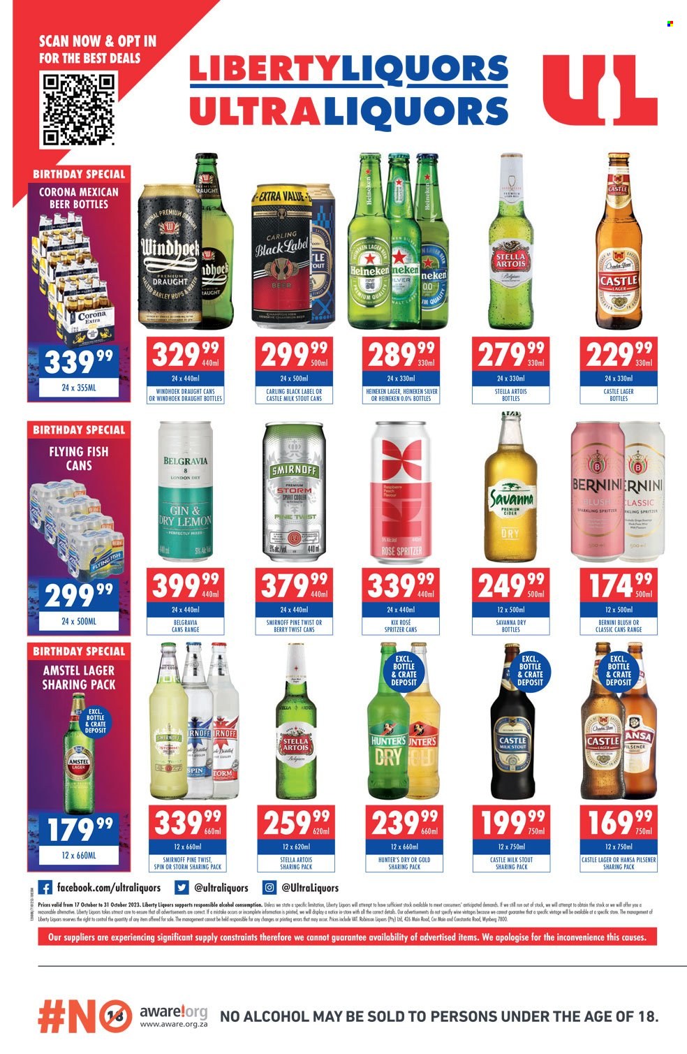 Liberty Liquors specials - 17/10/2023 - 31/10/2023. Page 1