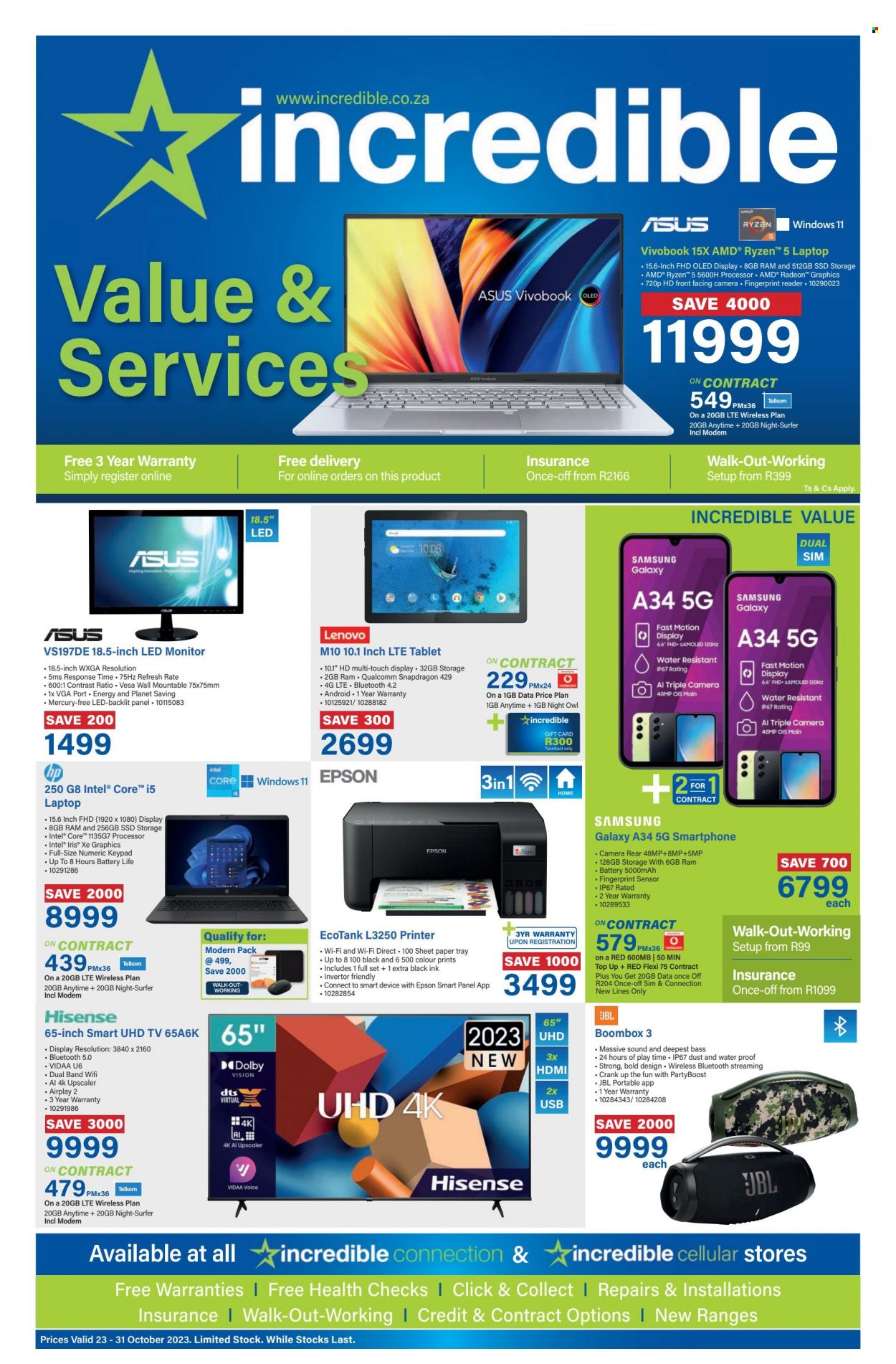 Incredible Connection specials - 23/10/2023 - 31/10/2023. Page 1