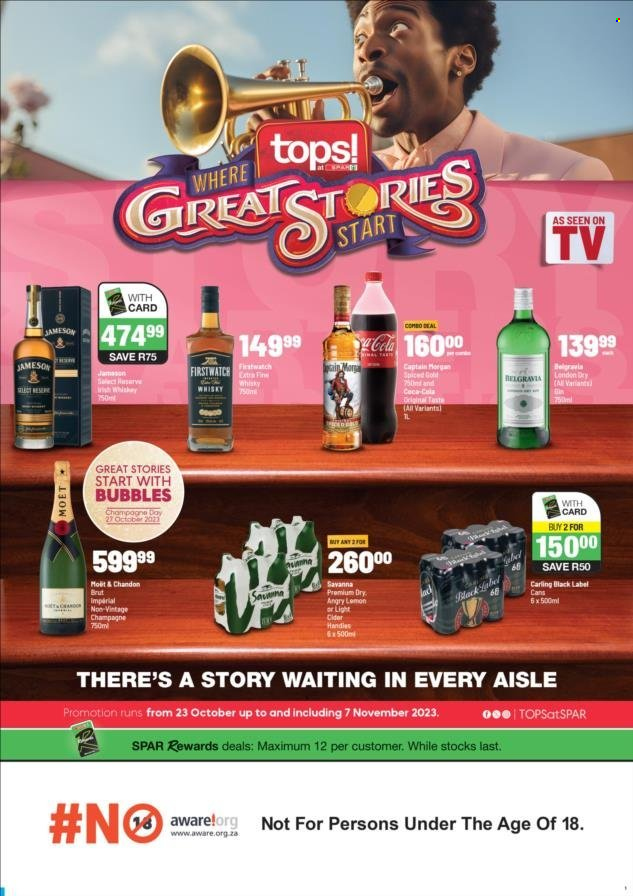 TOPS at SPAR specials - 23/10/2023 - 07/11/2023. Page 1