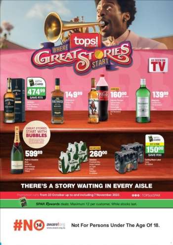 TOPS at SPAR catalogue  - 23/10/2023 - 07/11/2023.