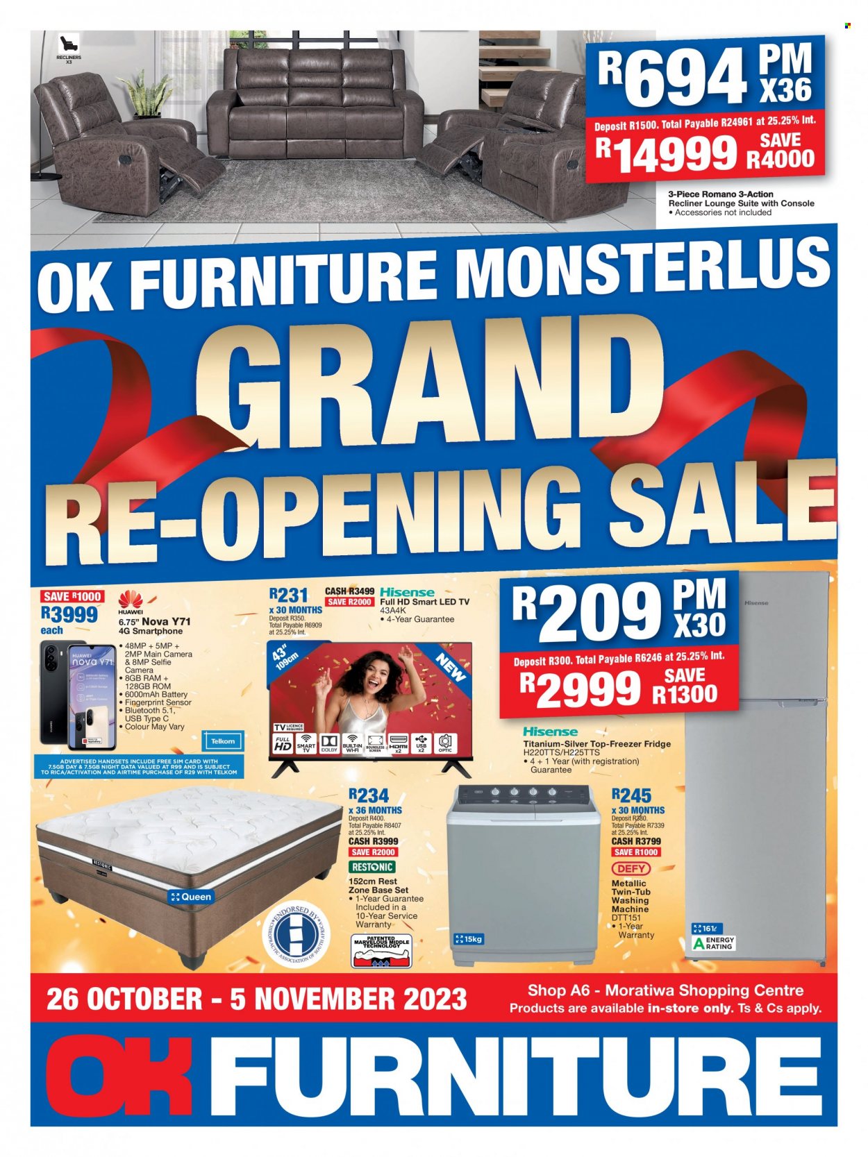 OK Furniture specials - 26/10/2023 - 05/11/2023. Page 1