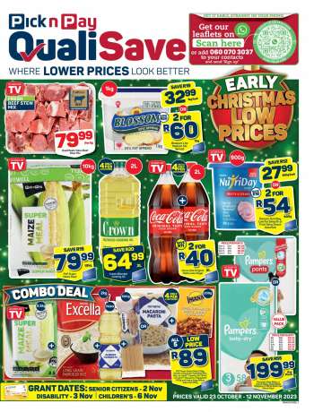 Pick n Pay QualiSave catalogue  - 23/10/2023 - 12/11/2023.