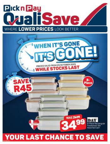 Pick n Pay QualiSave catalogue  - 23/10/2023 - 07/11/2023.