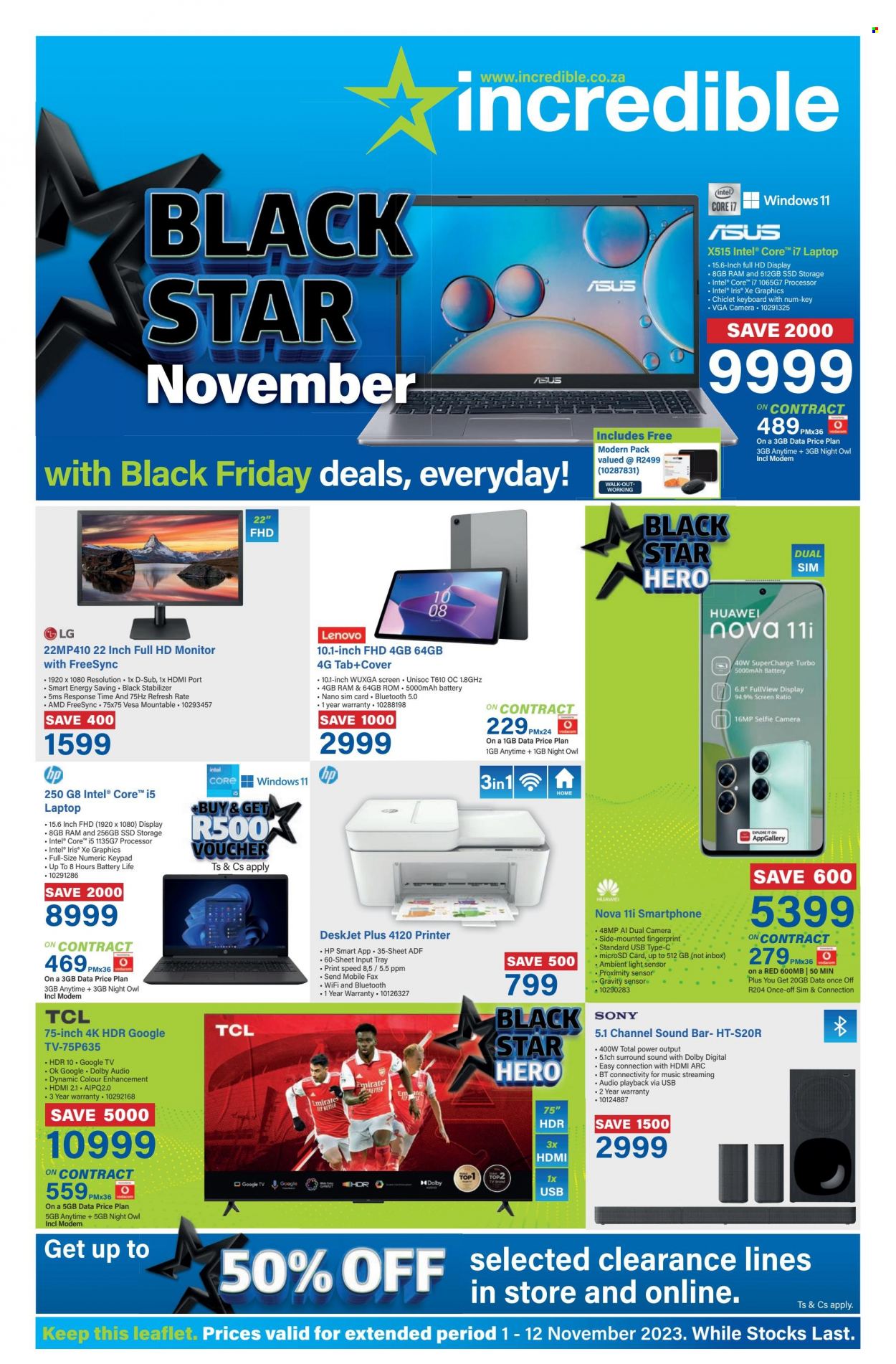 Incredible Connection specials - 01/11/2023 - 12/11/2023. Page 1