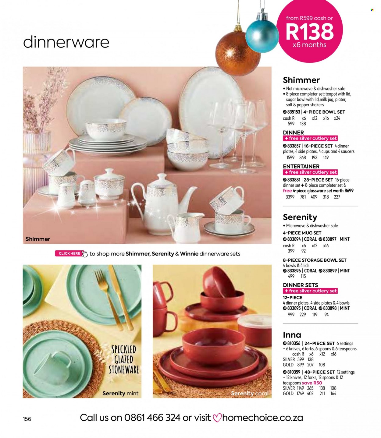 HomeChoice specials. Page 156