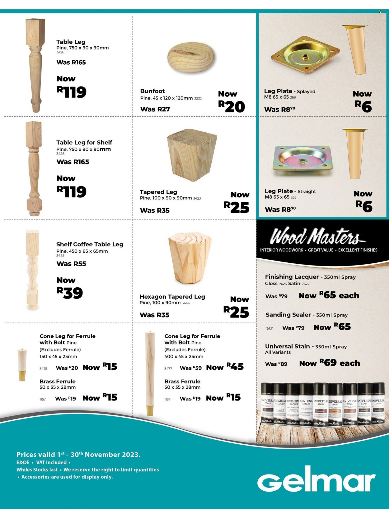 Gelmar specials - 01/11/2023 - 30/11/2023. Page 1