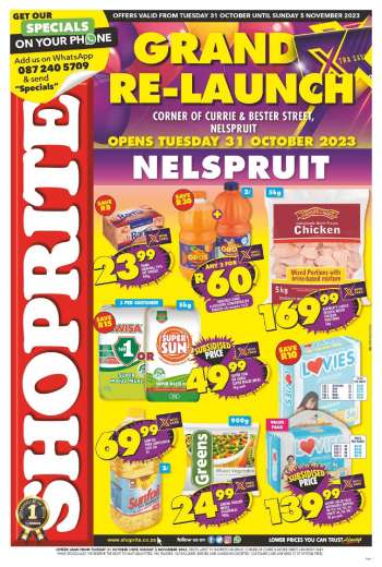 Shoprite catalogue  - 31/10/2023 - 05/11/2023.
