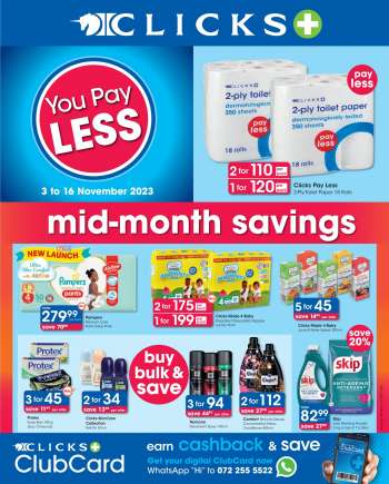 Clicks catalogue  - 03/11/2023 - 16/11/2023.