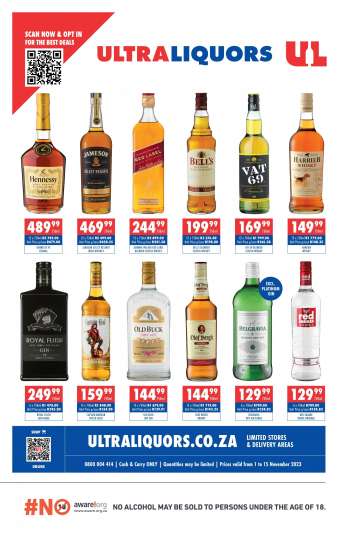 Ultra Liquors catalogue  - 01/11/2023 - 15/11/2023.