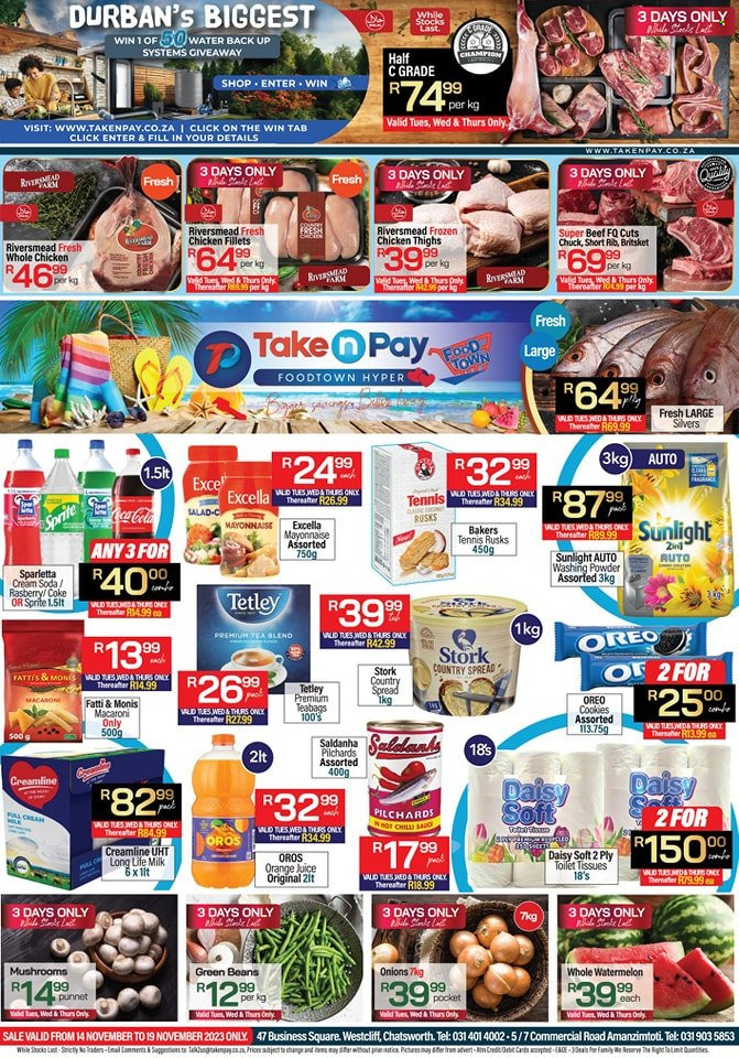 Take n Pay specials - 14/11/2023 - 19/11/2023. Page 1