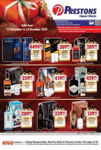 Prestons Liquor Stores catalogue  - 13/11/2023 - 13/12/2023.