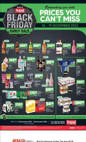 TOPS AT SPAR Black Friday specials catalogues and deals My
