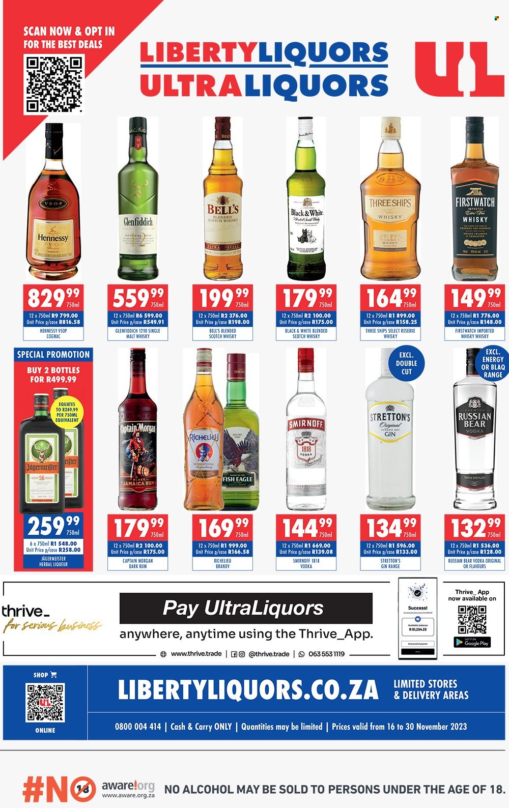 Liberty Liquors specials - 16/11/2023 - 30/11/2023. Page 1