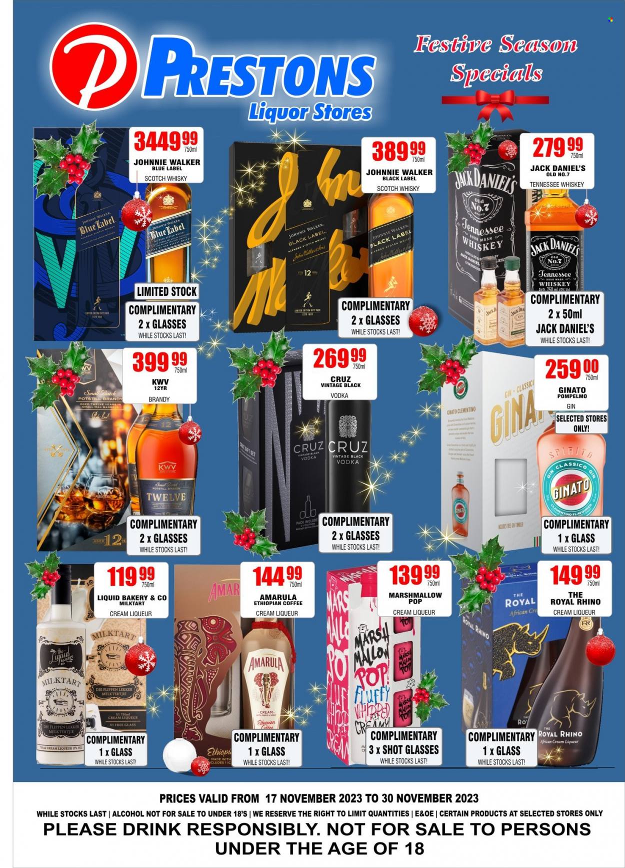 Prestons Liquor Stores specials - 17/11/2023 - 30/11/2023. Page 1
