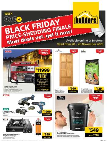 Builders catalogue  - 20/11/2023 - 26/11/2023.