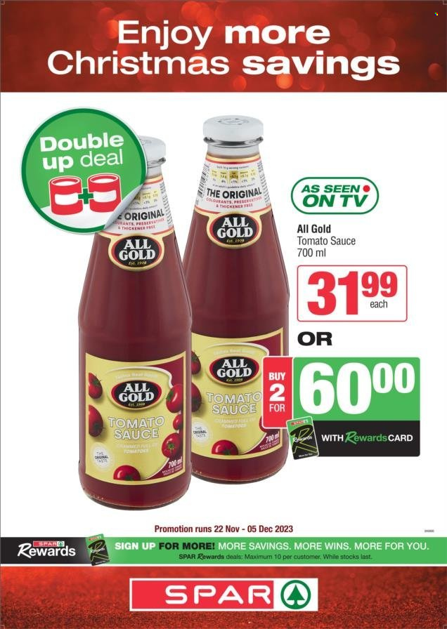 SPAR specials - 22/11/2023 - 05/12/2023. Page 1