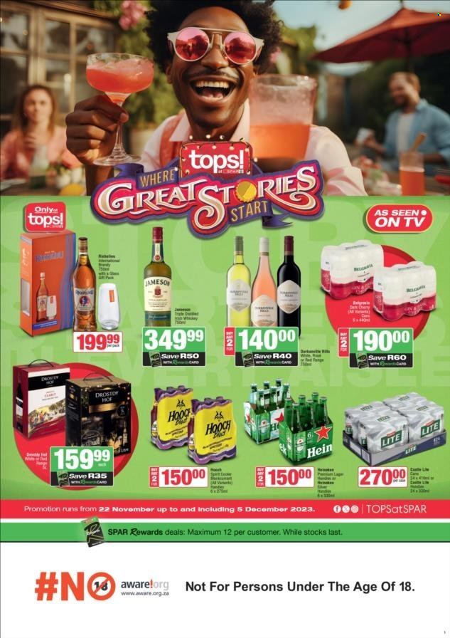 TOPS at SPAR specials - 22/11/2023 - 05/12/2023. Page 1