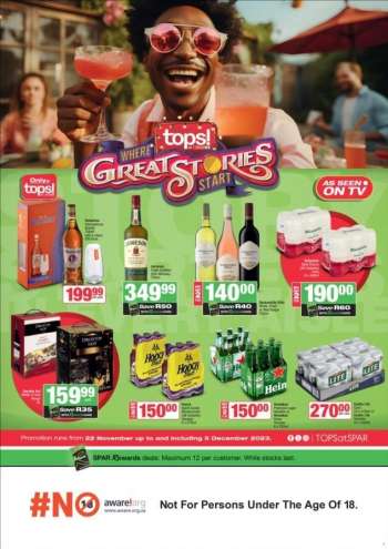 TOPS at SPAR catalogue  - 22/11/2023 - 05/12/2023.