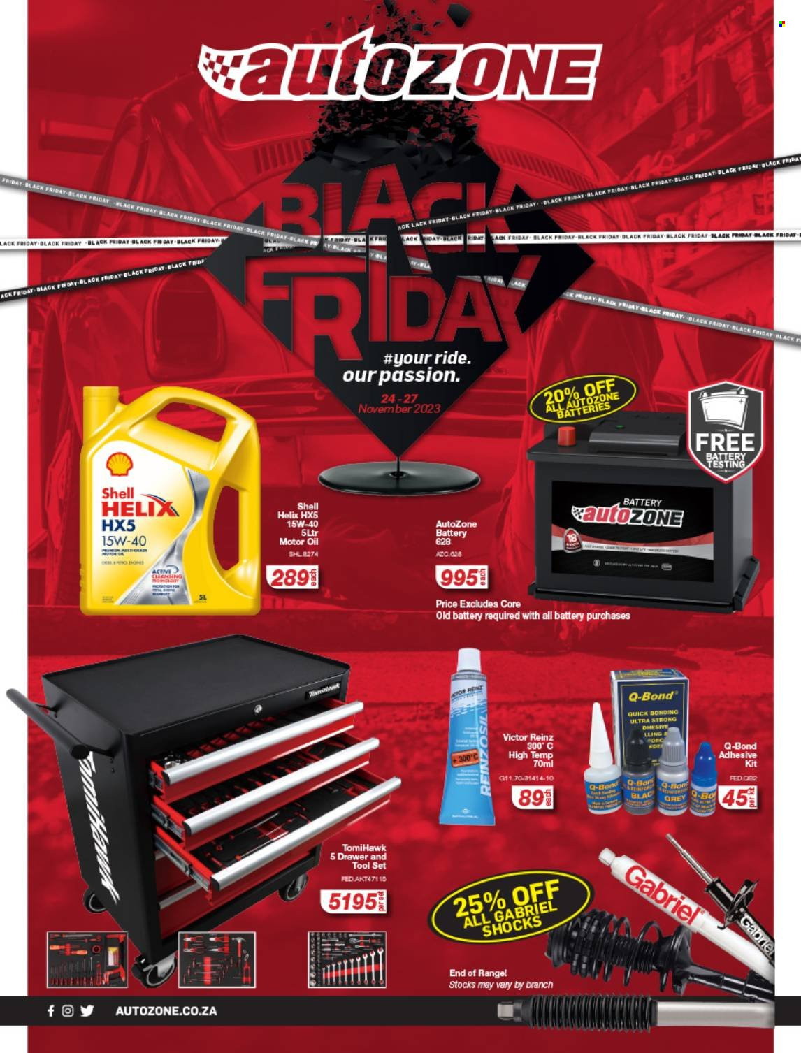 AutoZone specials - 24/11/2023 - 27/11/2023. Page 1