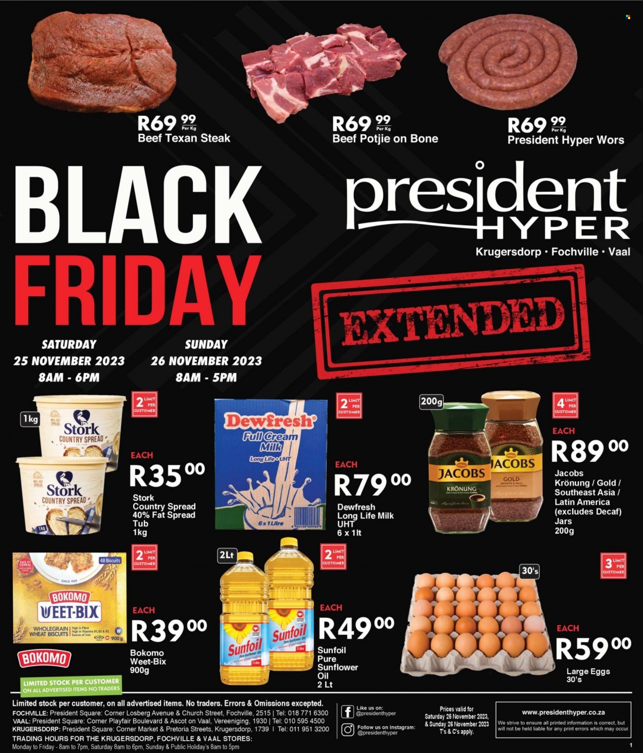 President Hyper specials - 25/11/2023 - 26/11/2023. Page 1