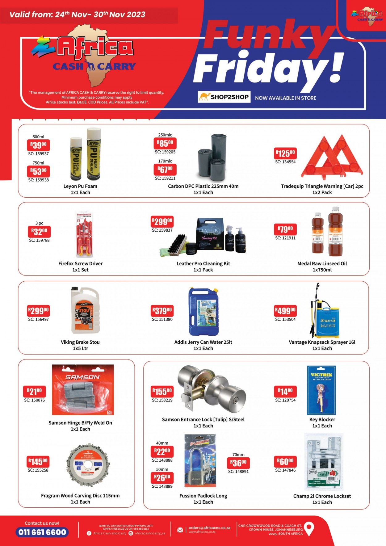 Africa Cash & Carry specials - 24/11/2023 - 30/11/2023. Page 1