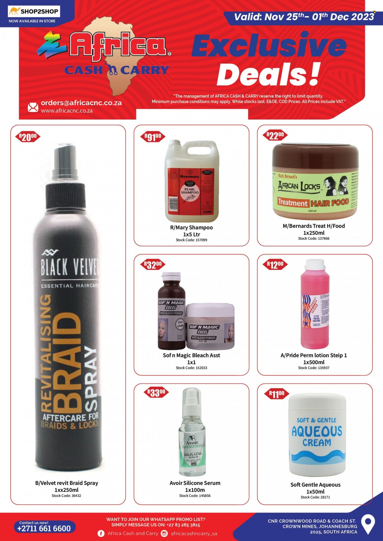 Africa Cash & Carry specials - 25/11/2023 - 01/12/2023. Page 1