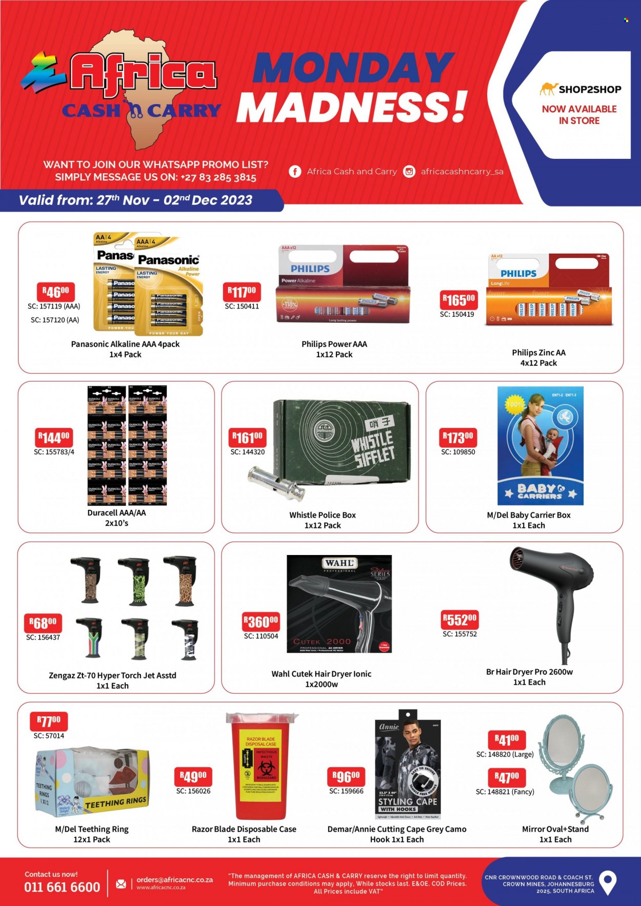 Africa Cash & Carry specials - 27/11/2023 - 02/12/2023. Page 1