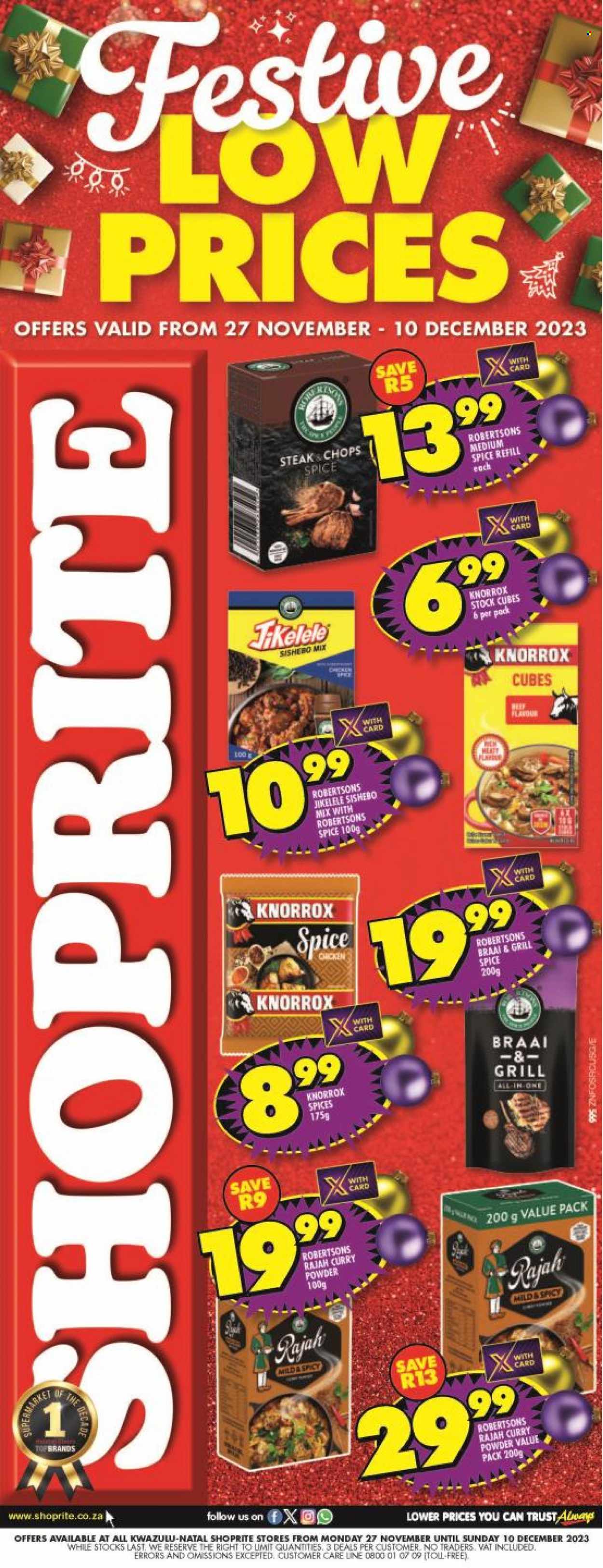 Shoprite specials - 27/11/2023 - 10/12/2023. Page 1