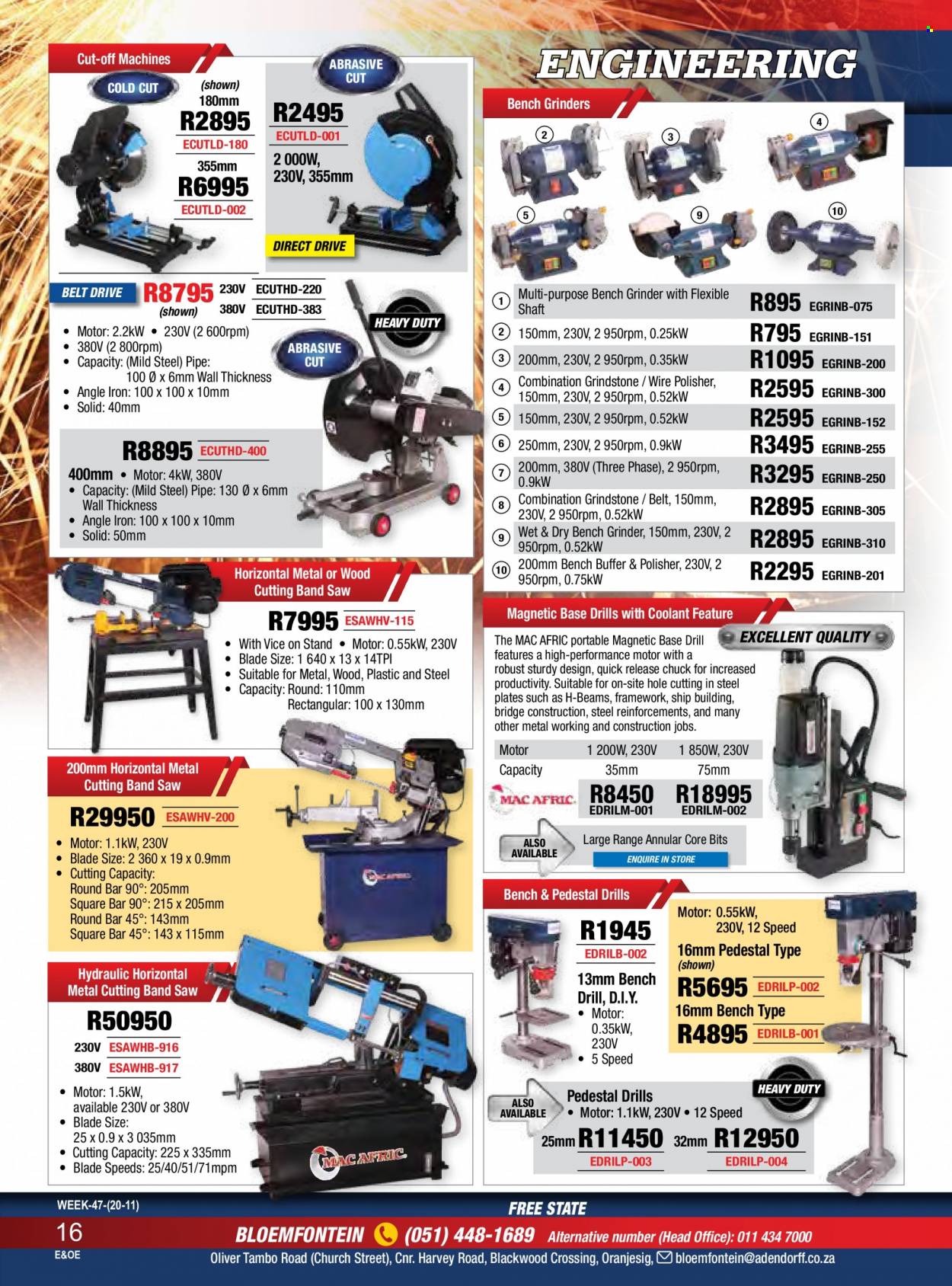 Adendorff Machinery Mart specials. Page 18