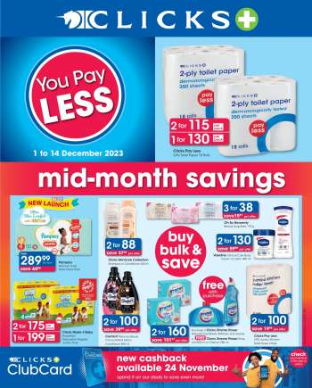 Clicks catalogue  - 01/12/2023 - 14/12/2023.