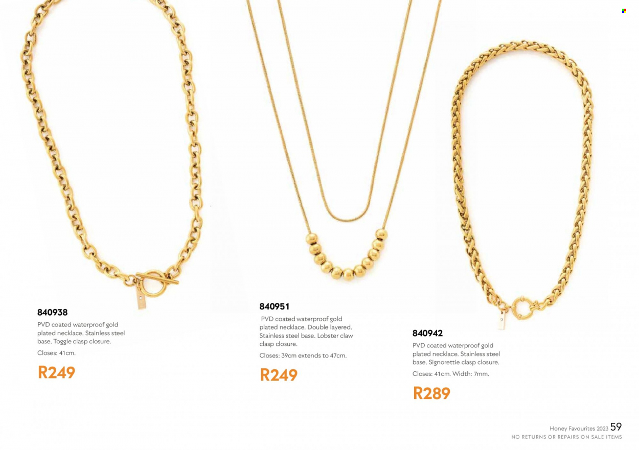 Honey specials. Page 61