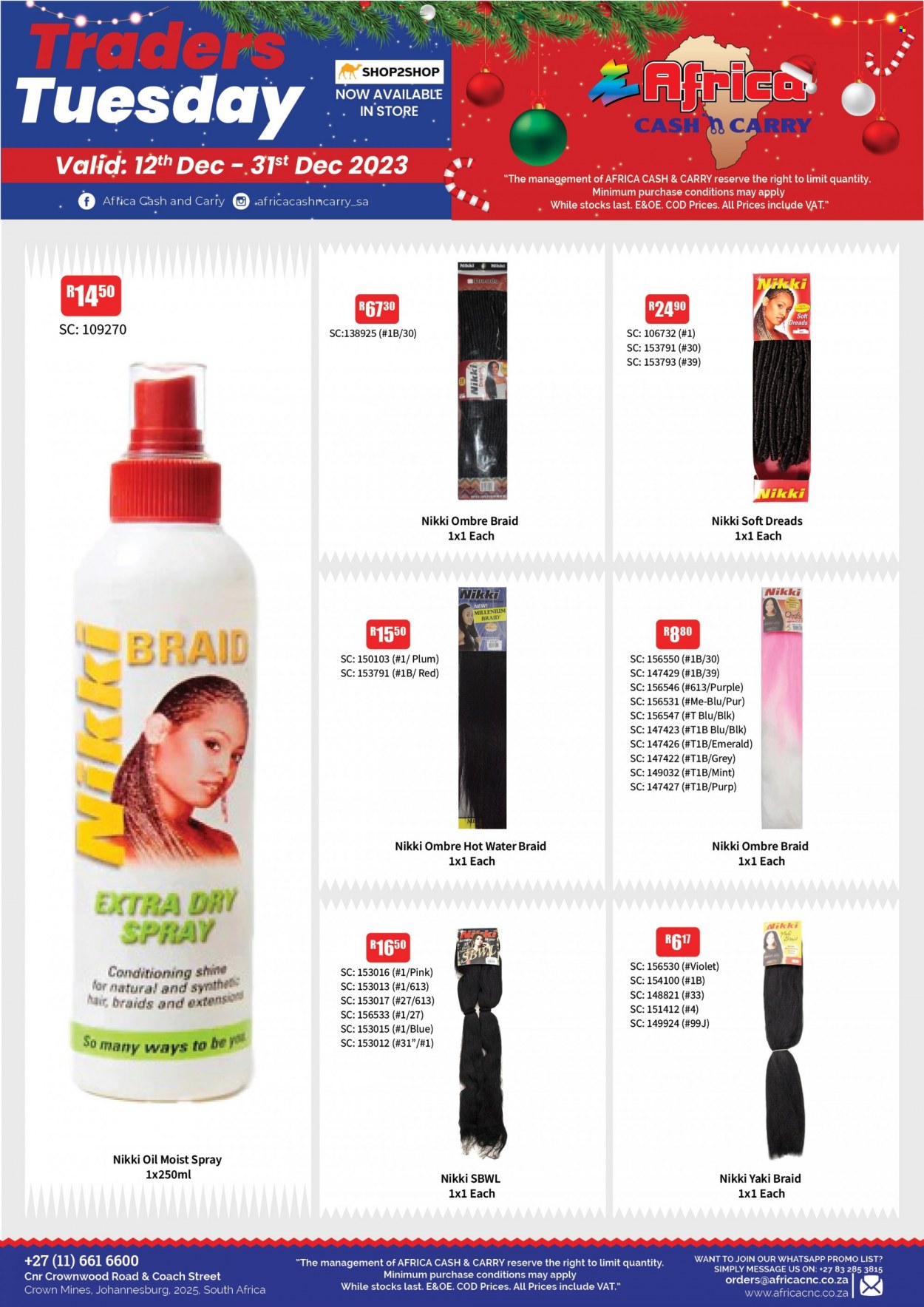 Africa Cash & Carry specials - 12/12/2023 - 31/12/2023. Page 1